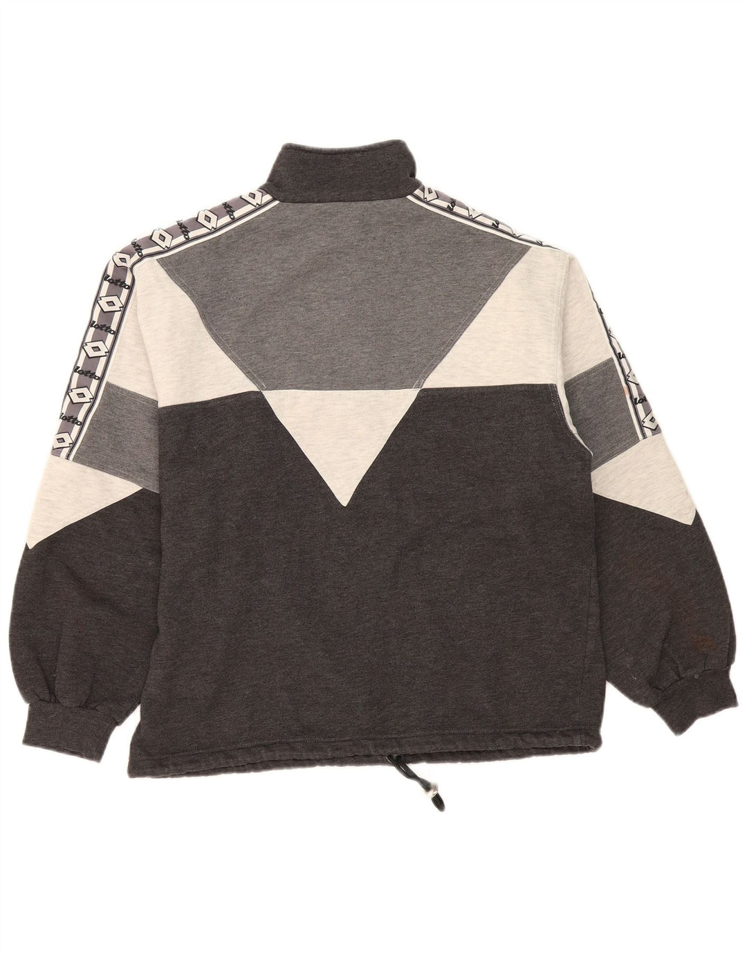 Lotto moletom gráfico masculino jumper UK 38/40 cinza médio colorblock