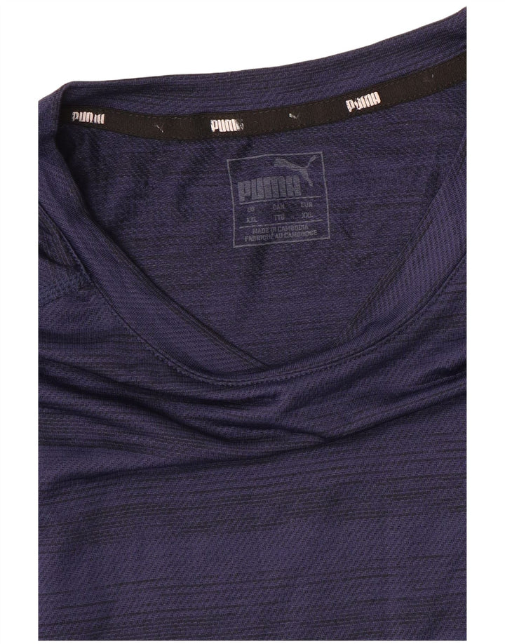 Camiseta masculina PUMA Top 2XL listrada azul marinho