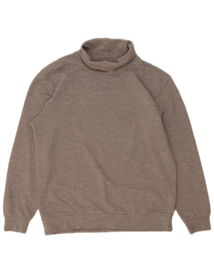 Zara Suéter masculino com gola redonda e poliéster cinza grande