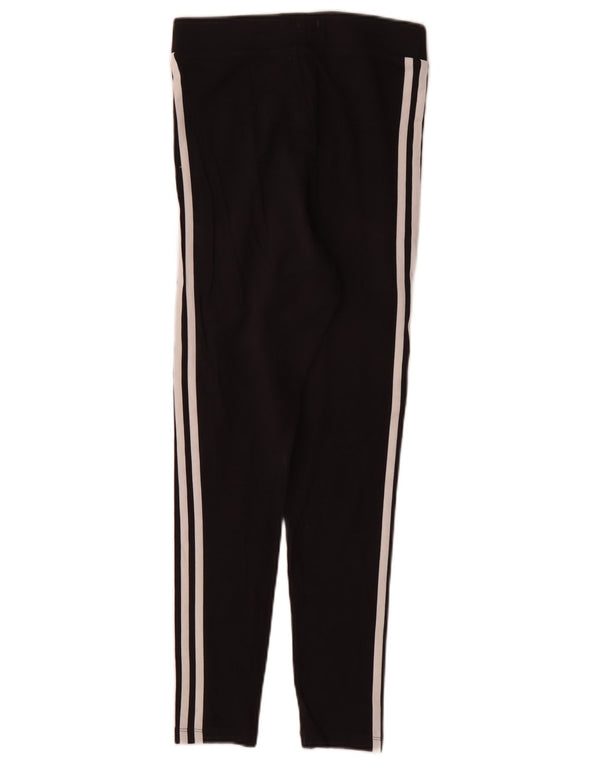 Leggings Adidas Femininas UK 10 Pequenas Algodão Preto