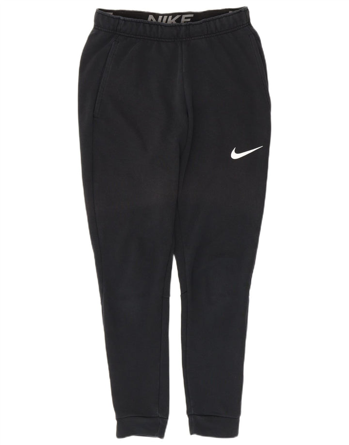 NIKE Mens Dri Fit Calças de treino Joggers Pequeno Algodão Preto