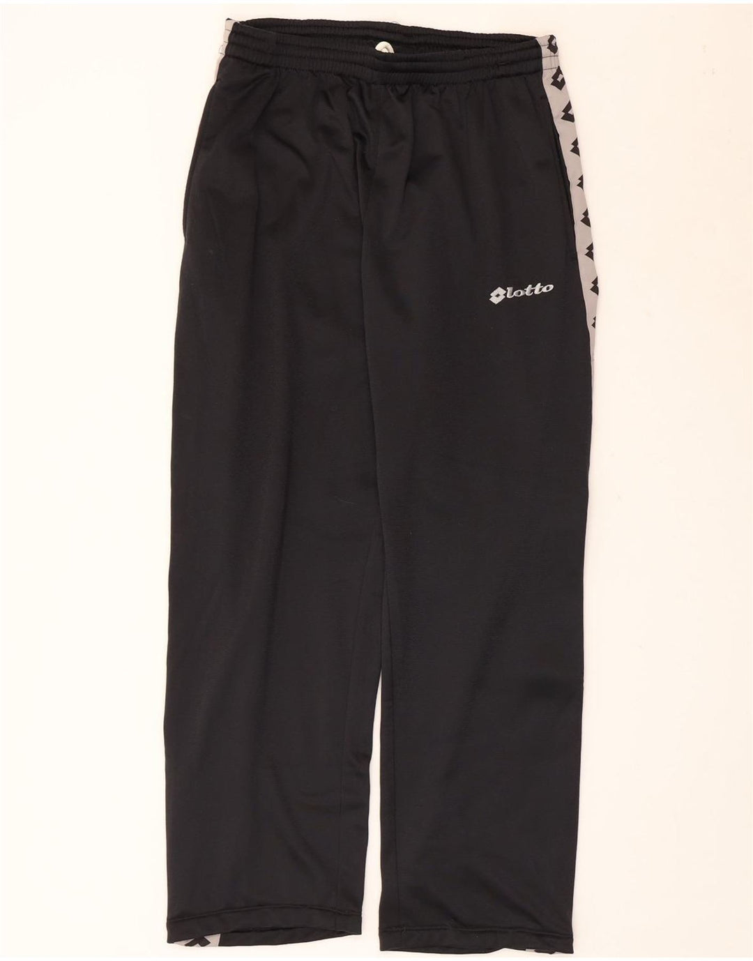Calça esportiva masculina Lotto com estampa gráfica grande bloco colorido preto