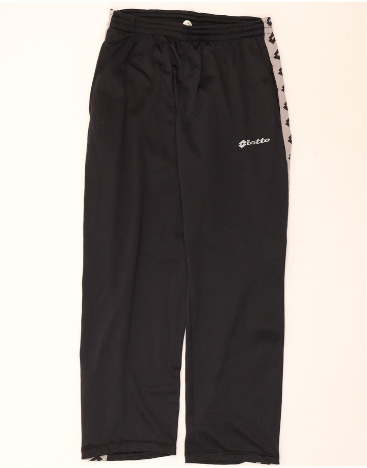 Calça esportiva masculina Lotto com estampa gráfica grande bloco colorido preto