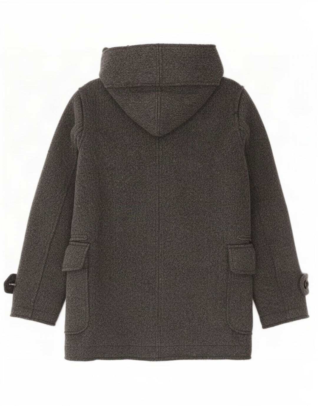 Casaco corta-vento masculino Zara com capuz duplo e trespassado Reino Unido 38 lã cinza médio