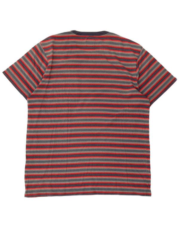 Camiseta masculina Vans grande listrada vermelha