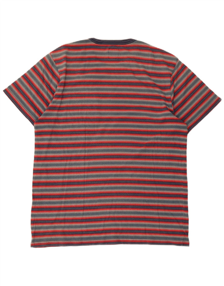 Camiseta masculina Vans grande listrada vermelha