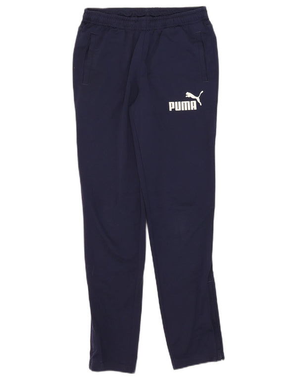 Calças de treino Puma Boys Graphic 11-12 anos azul marinho poliéster