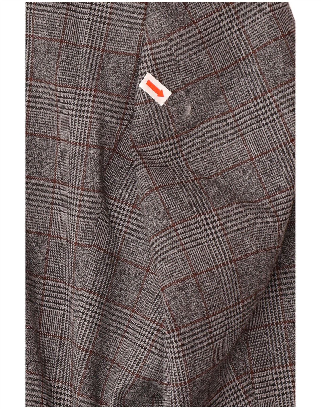 Jaqueta blazer masculina de 2 botões Marks & Spencer Reino Unido 46 3XL poliéster xadrez cinza