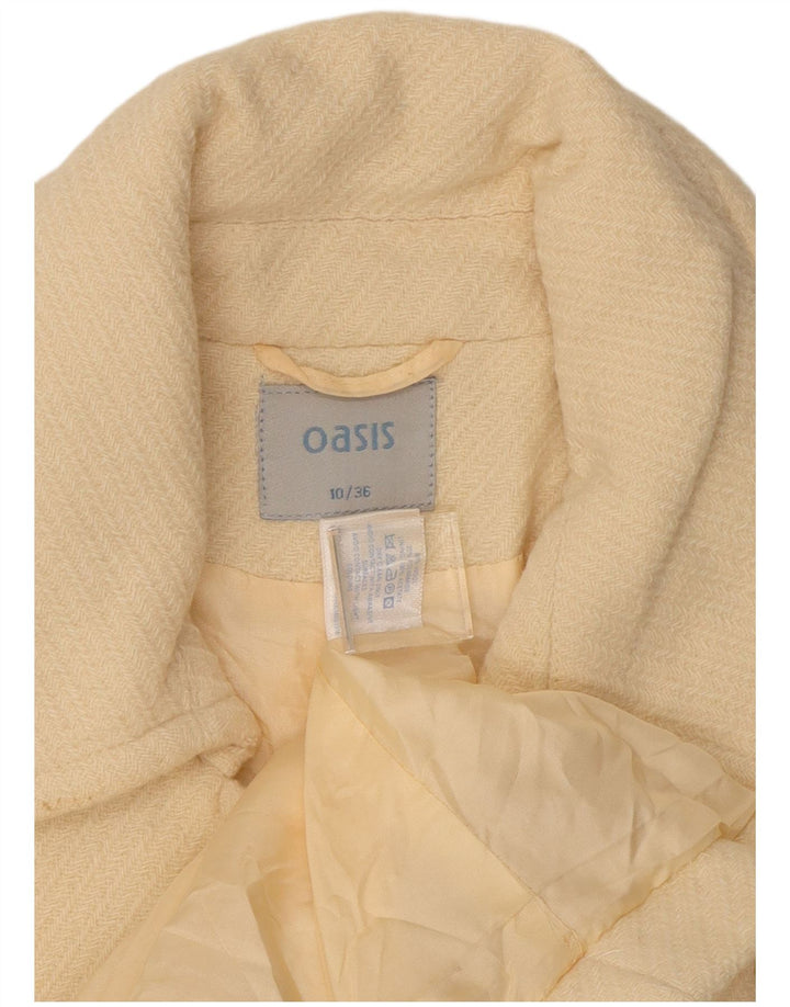 Sobretudo feminino Oasis UK 10 pequeno lã branca