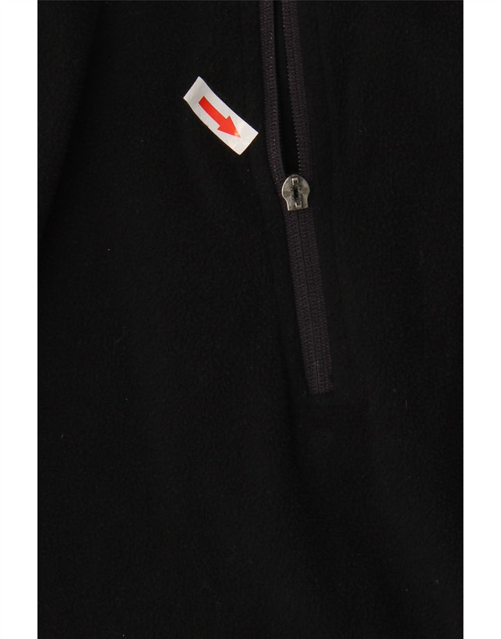 Suéter de lã masculino Umbro com zíper e gola média poliéster preto