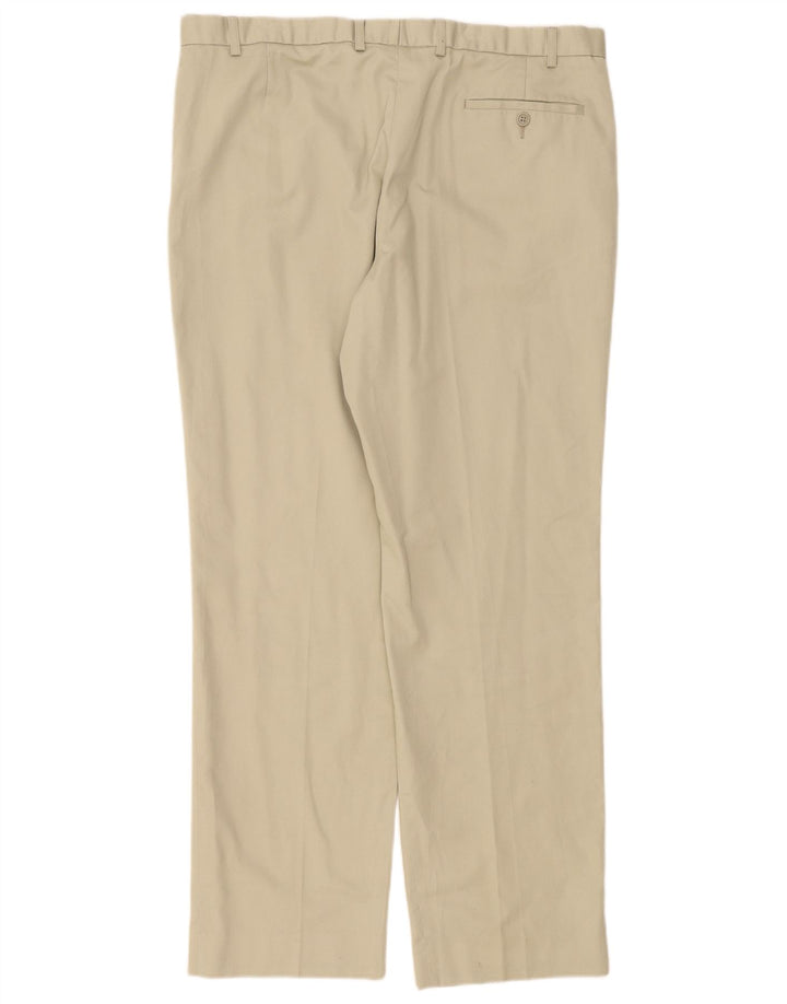 Calça masculina Marks & Spencer Blue Harbor Straight Suit W40 L33 Bege