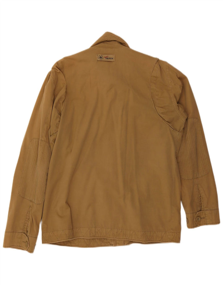 Jaqueta militar masculina Pure Trash Reino Unido 40 algodão bege grande