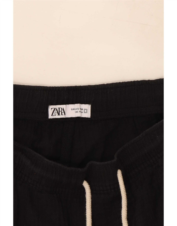Shorts esportivos femininos Zara pequenos pretos