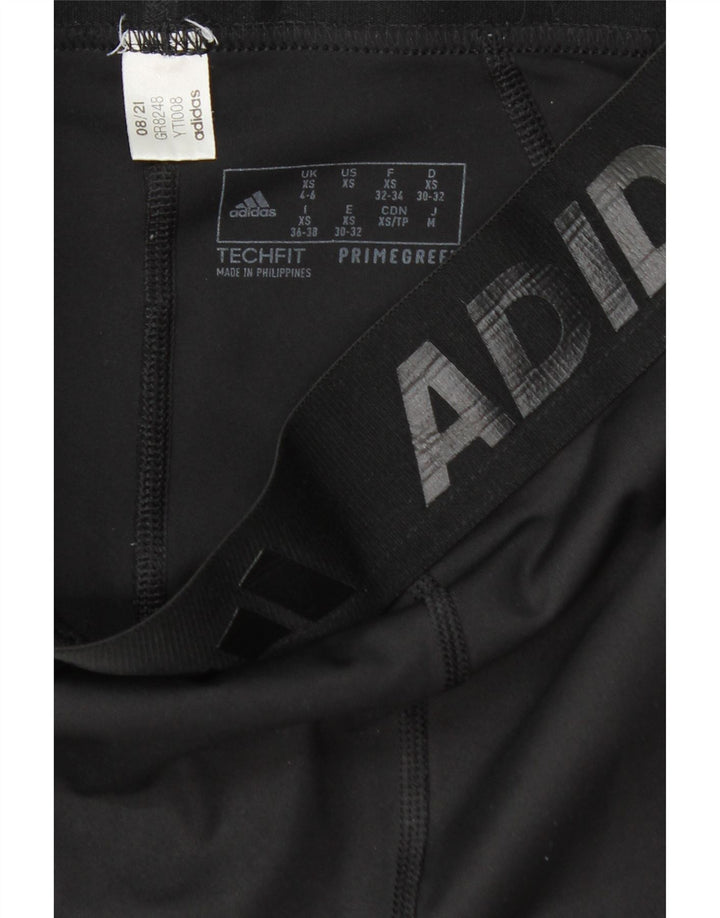 ADIDAS Womens Graphic Leggings UK 4/6 XS Preto Poliéster