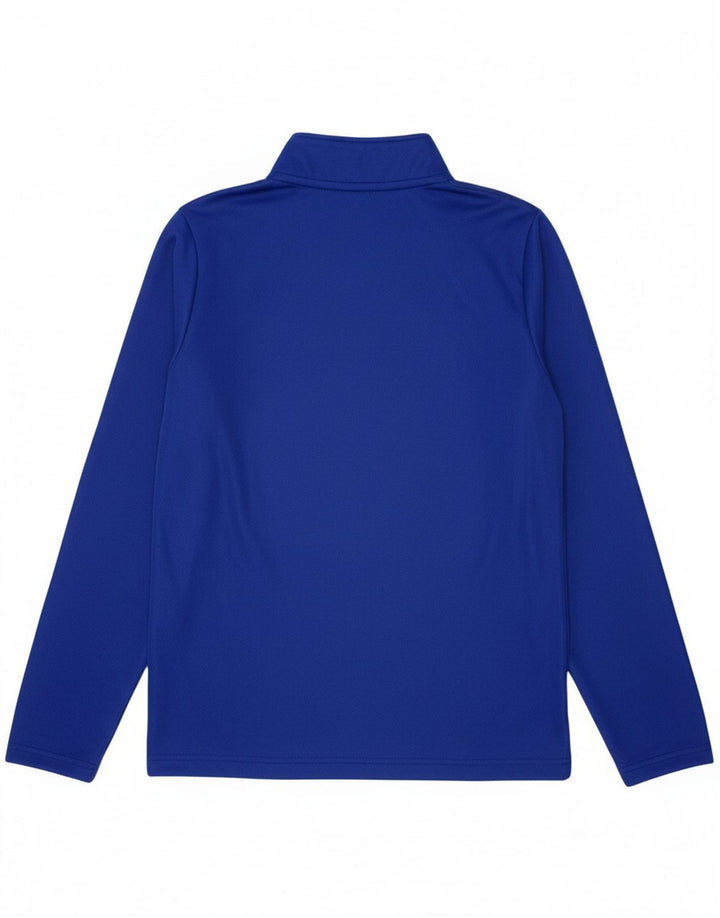 ADIDAS Boys Aeroready Zip Neck Pullover Treino Top 9-10 Anos Azul