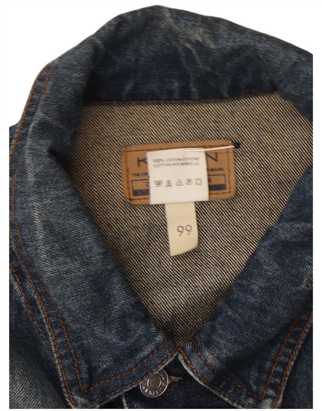 Jaqueta jeans masculina KEEGAN UK 42 XL algodão azul