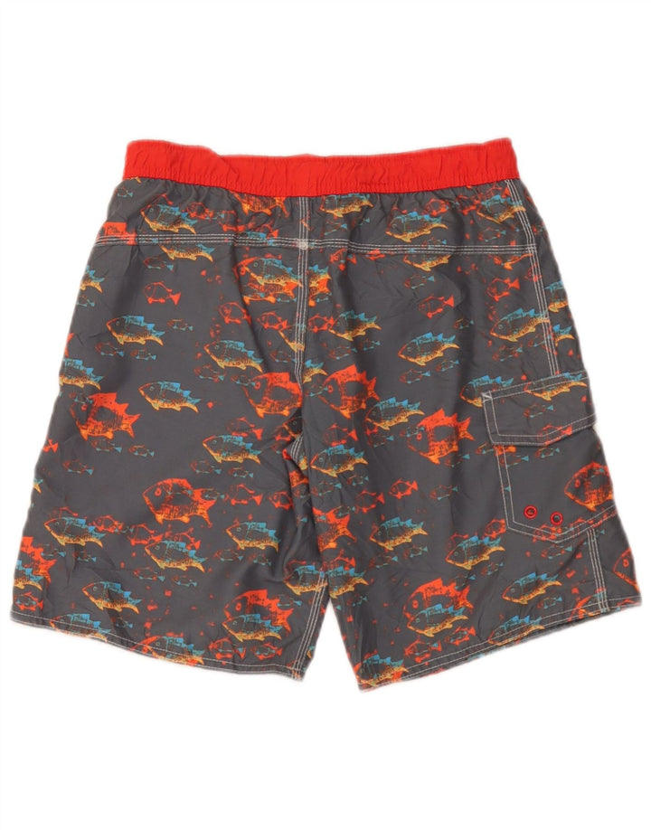 Shorts de natação L.L.Bean Boys Graphic 9-10 anos poliéster cinza