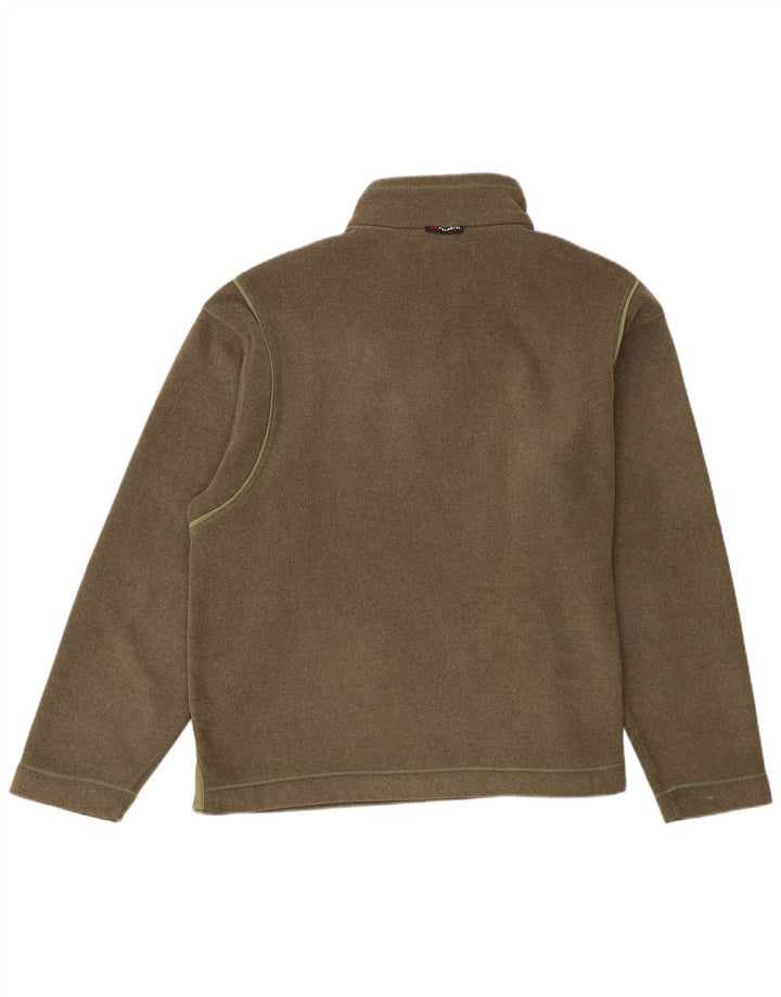 Moletom masculino Fila com zíper e gola 2XL poliéster cáqui