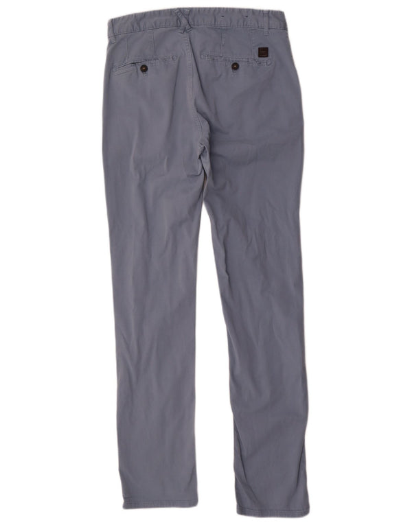 Zara Mens Slim Chino Calças EU 40 Médio W31 L32 Azul Algodão