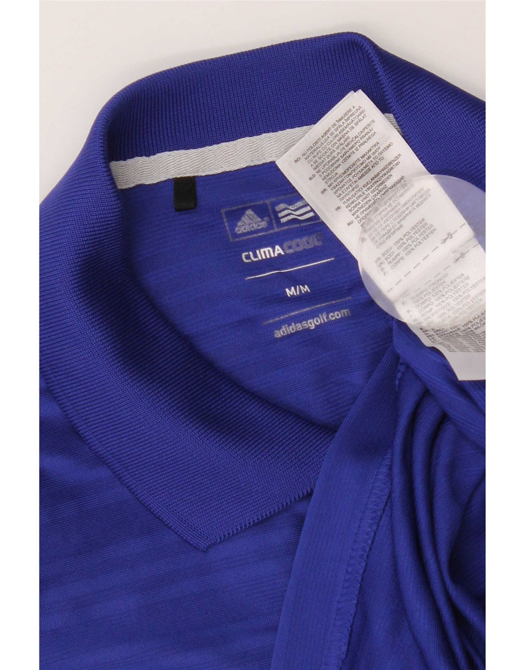 Adidas Mens Climacool Polo Shirt Médio Azul Risca de Giz Poliéster