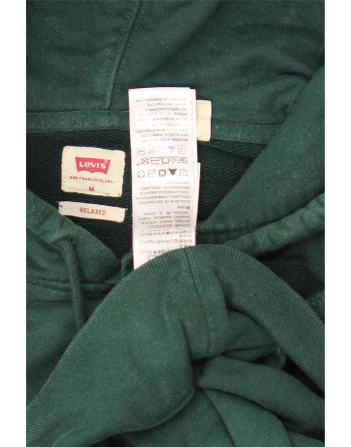 Suéter com capuz gráfico masculino Levi's médio verde algodão