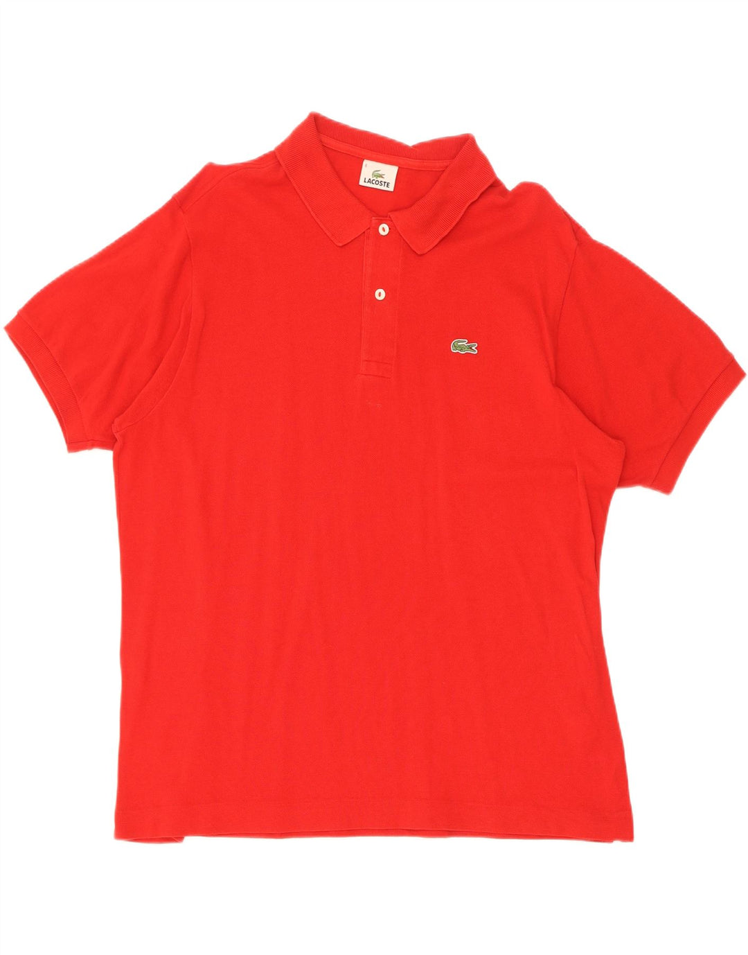 Camisa polo masculina Lacoste tamanho 6 XL algodão vermelho