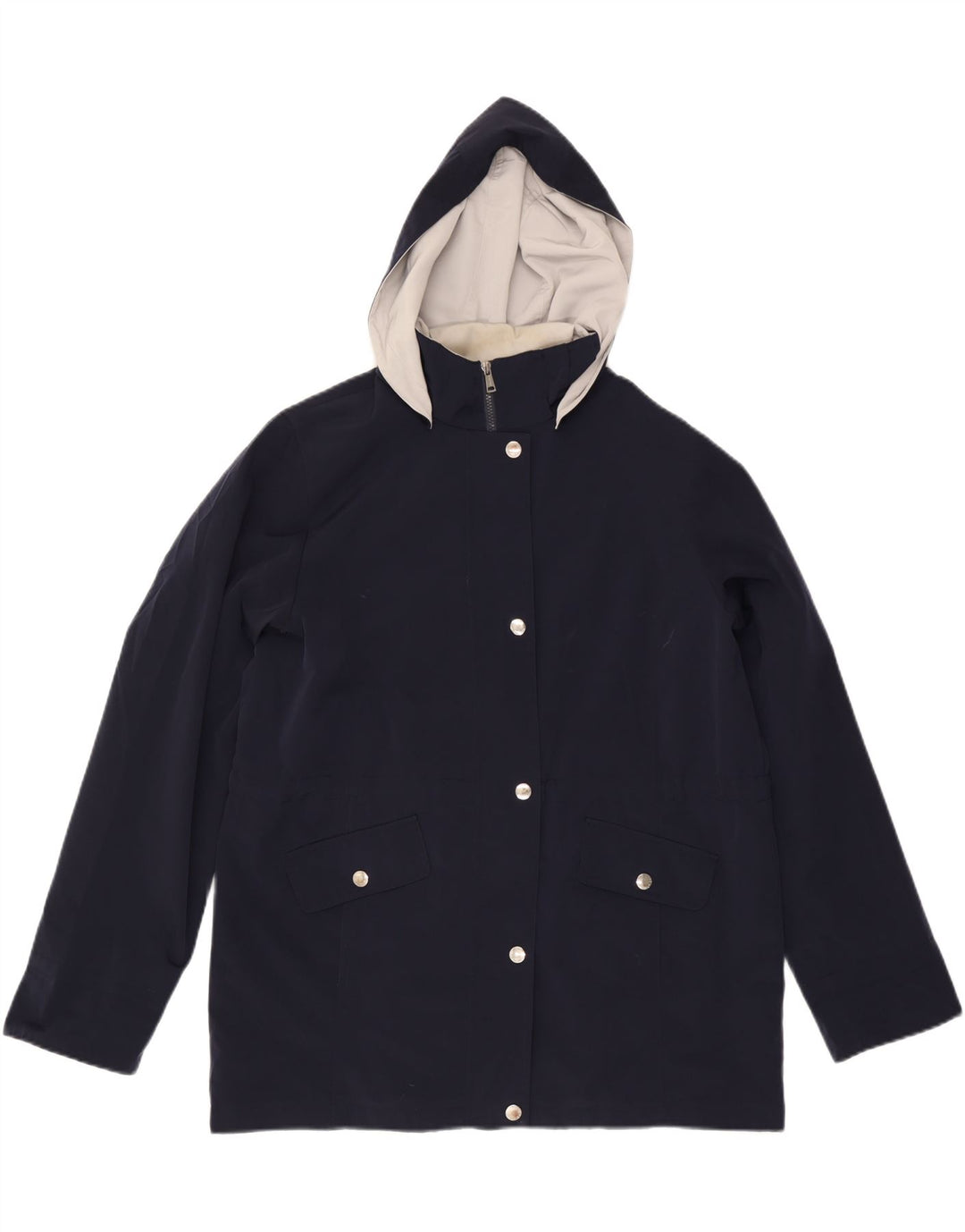 Jaqueta corta-vento feminina com capuz grande NAUTICA Reino Unido 16 grande azul marinho