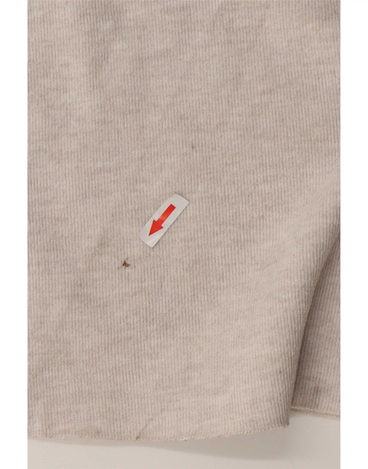 Regata feminina Marks & Spencer com gola redonda e colete UK 10 poliéster cinza pequeno