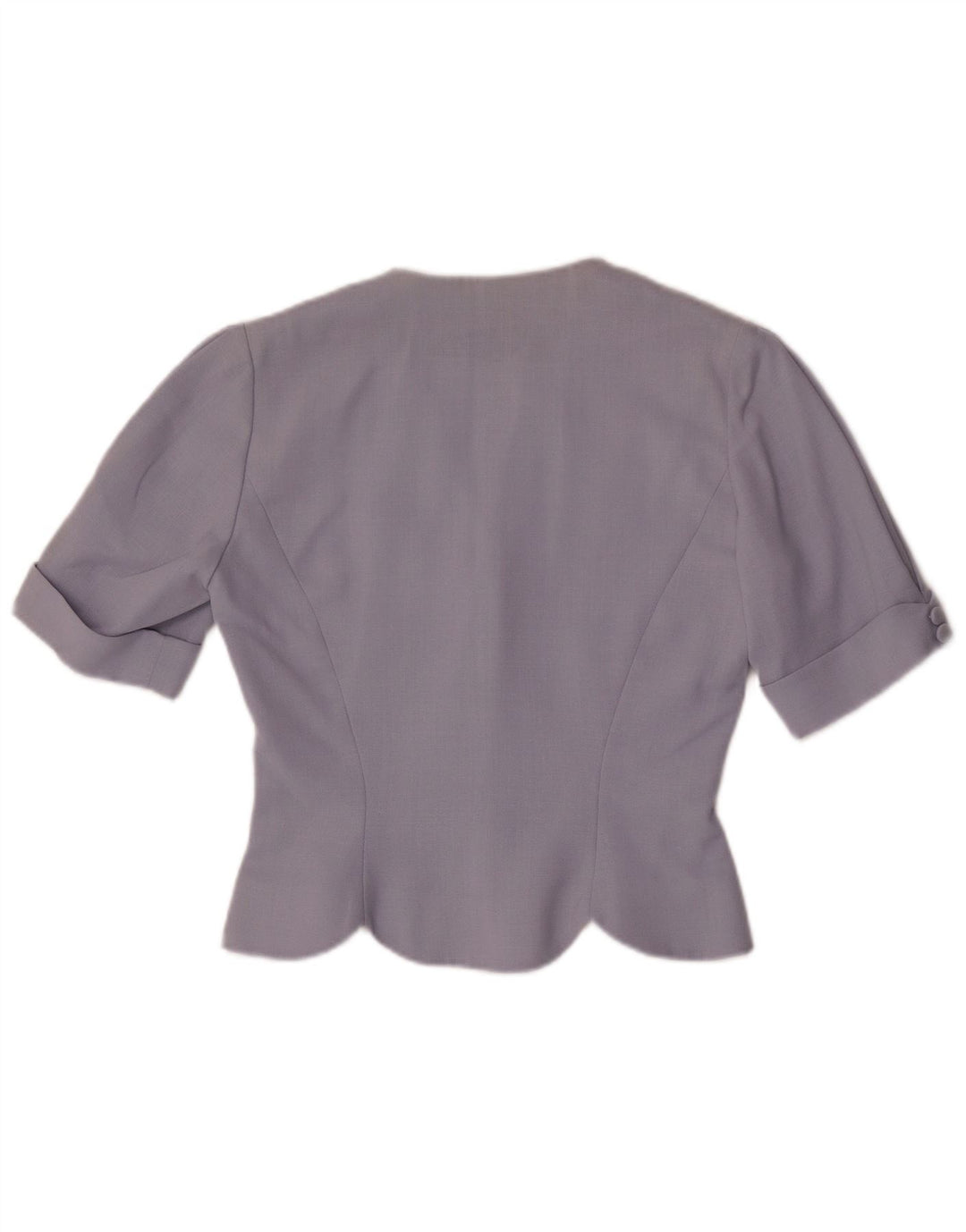 Laura Ashley jaqueta blazer feminina de manga curta com 3 botões Reino Unido 10 pequena roxa