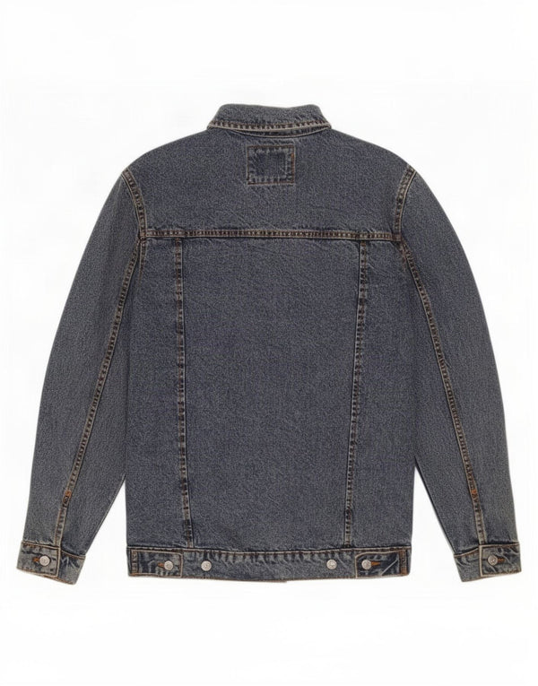 Jaqueta jeans masculina Zara UK 36 pequeno algodão azul