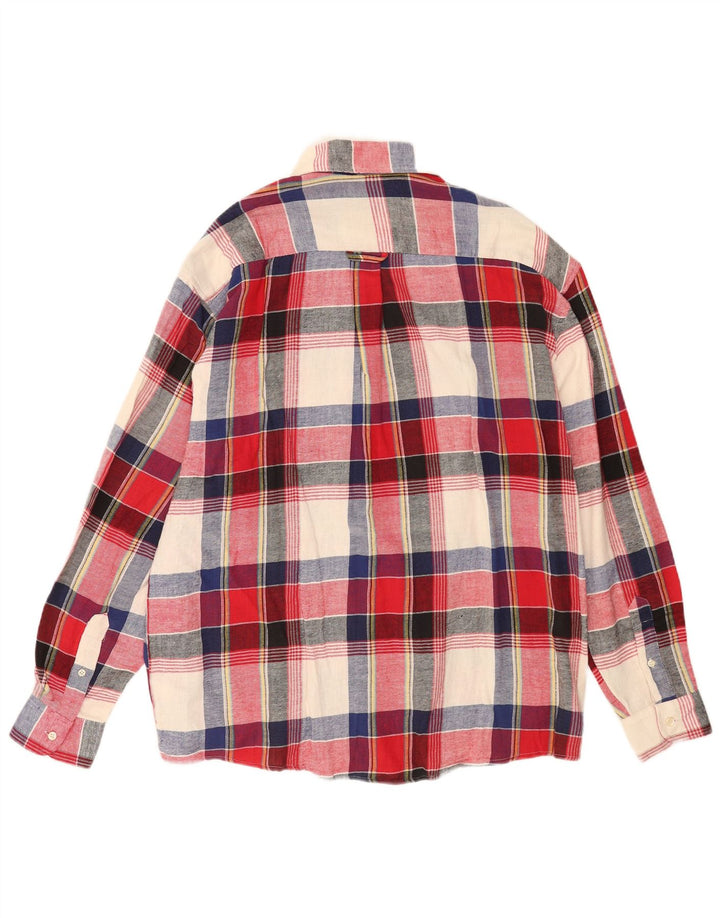 Camisa masculina vintage de flanela XL algodão xadrez multicolorido