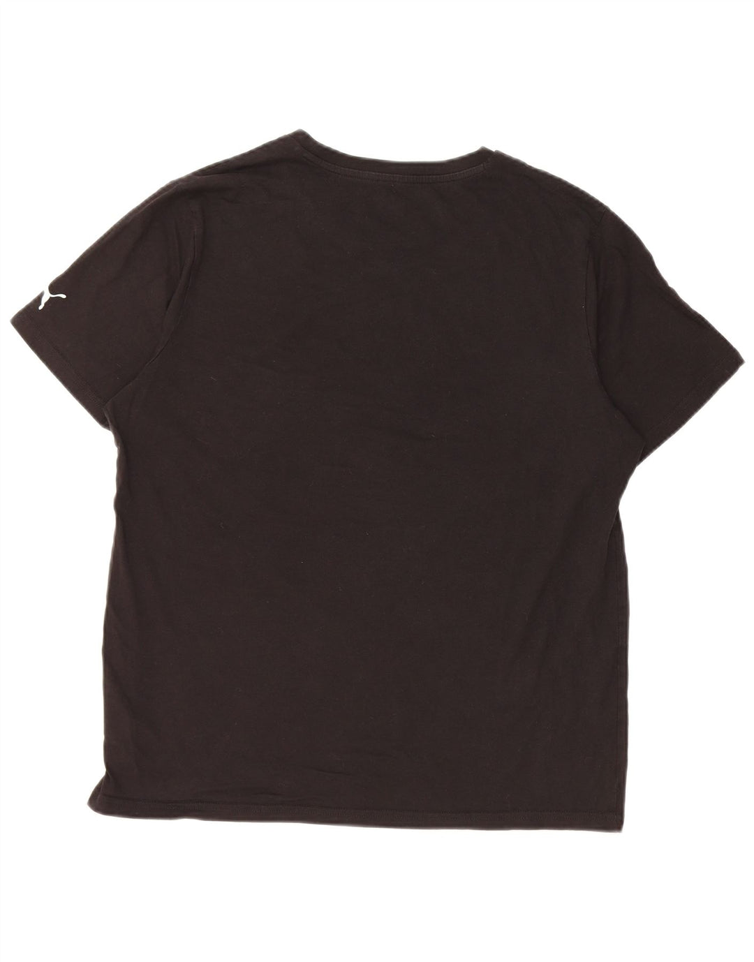 Camiseta masculina PUMA com estampa gráfica grande de algodão preto