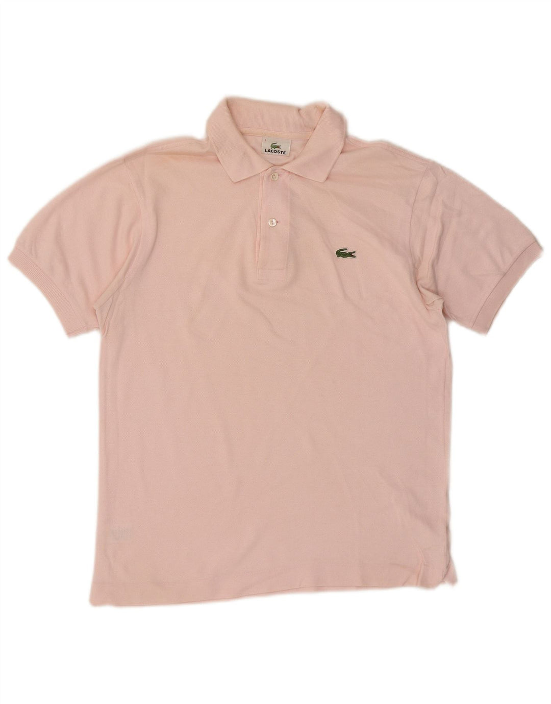 Camisa polo masculina Lacoste tamanho 3 pequeno algodão rosa