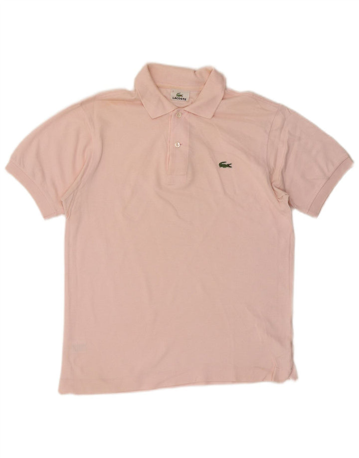 Camisa polo masculina Lacoste tamanho 3 pequeno algodão rosa