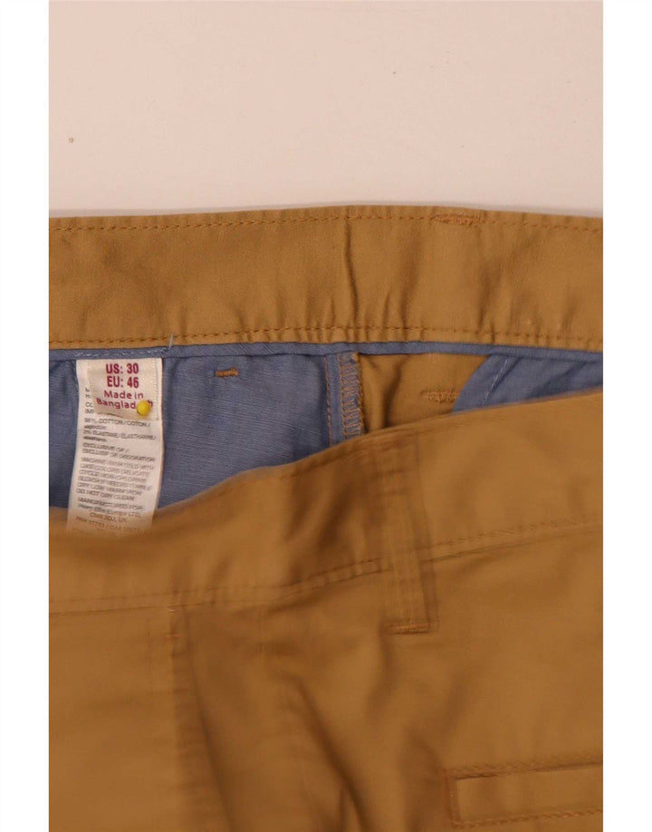 Penguin Mens Chino Shorts W30 Algodão Bege Médio