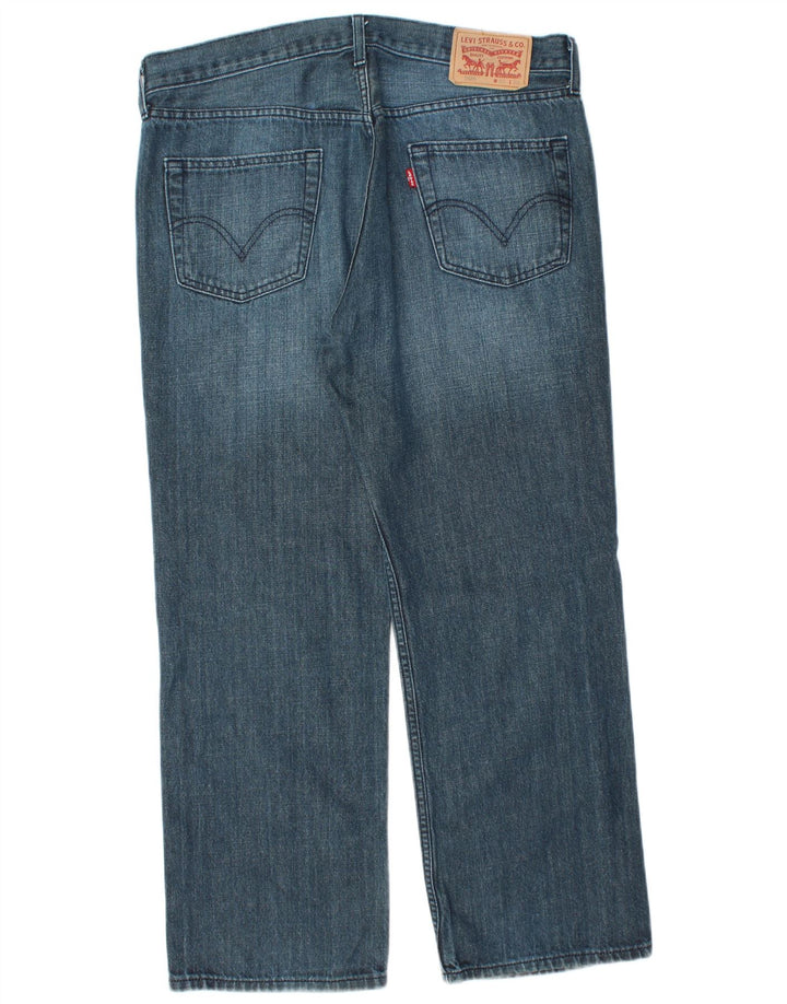 LEVI'S Masculino 506 Straight Jeans W36 L28 Azul Algodão