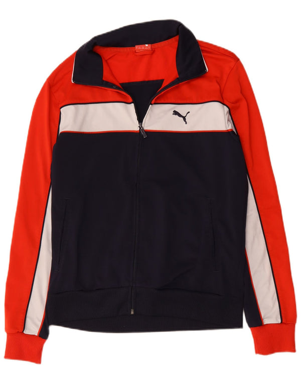 Puma Mens Tracksuit Top Jacket Médio Azul Marinho Colorblock Poliéster