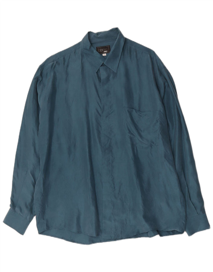 Camisa masculina BOOGIE XL seda azul