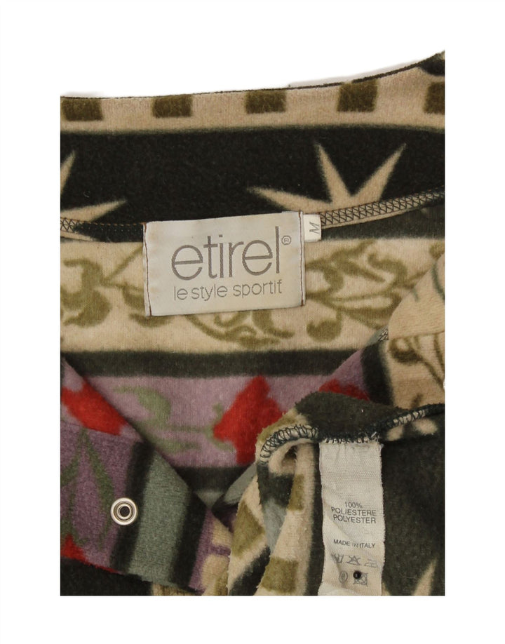 Suéter feminino de lã grande Etirel UK 14 médio multicolorido Fair Isle
