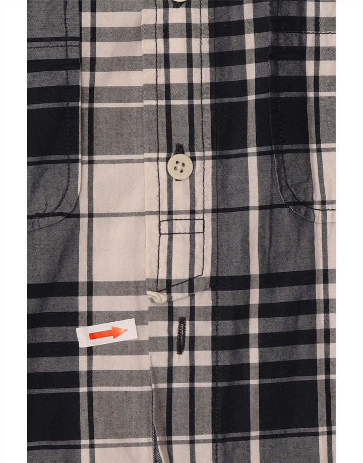 Zara Camisa masculina xadrez azul médio