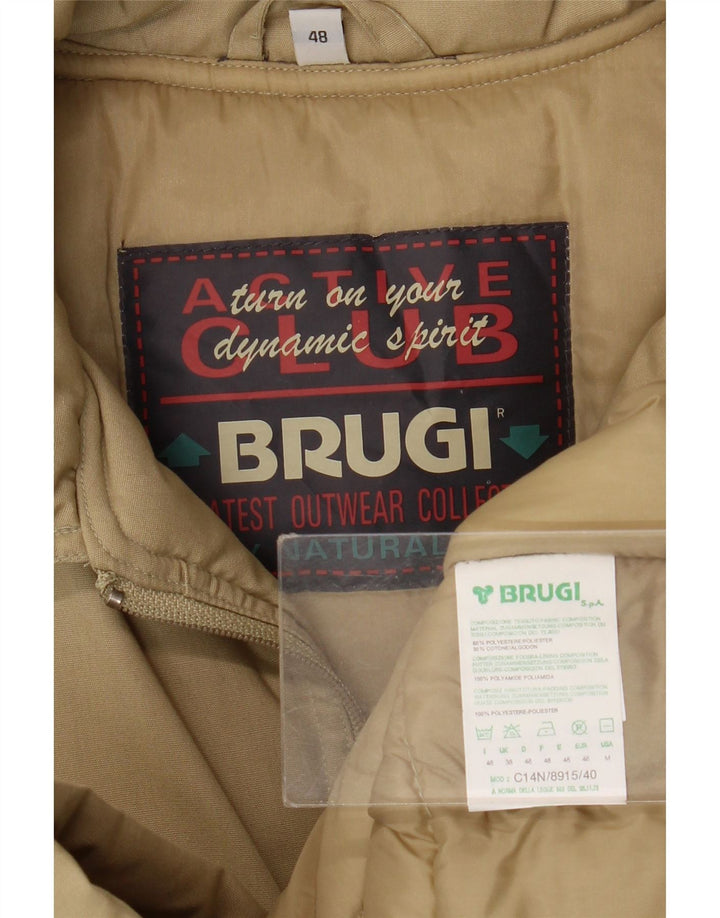 Casaco acolchoado masculino Brugi IT 48 poliéster bege médio
