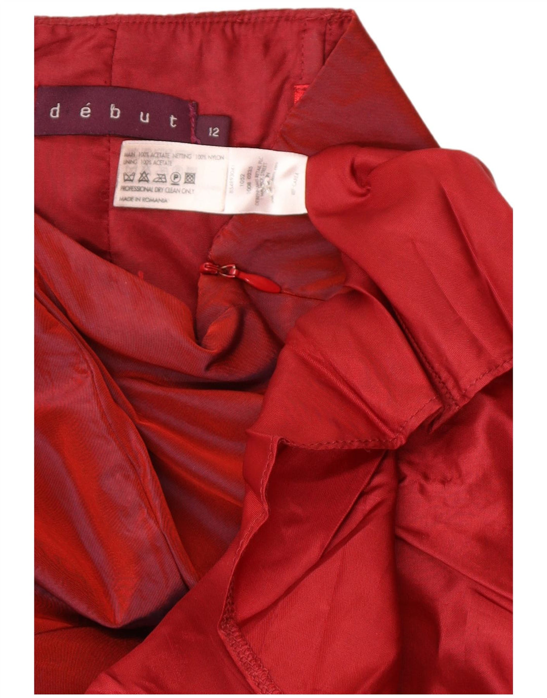 Debut vestido maxi sem alças feminino Reino Unido 12 viscose vermelha média