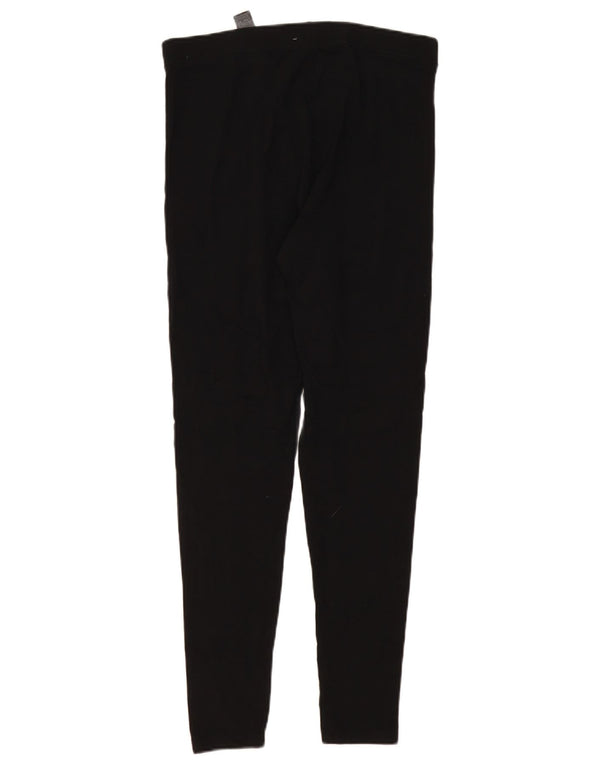 Leggings femininos Marks & Spencer Reino Unido 14 algodão preto médio