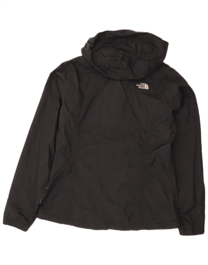 Jaqueta de chuva com capuz feminina The North Face UK 14 médio preto nylon