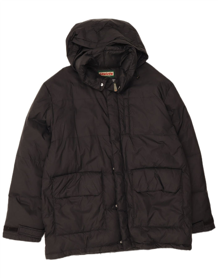 Jaqueta masculina acolchoada com capuz INVICTA UK 42 XL poliéster preto