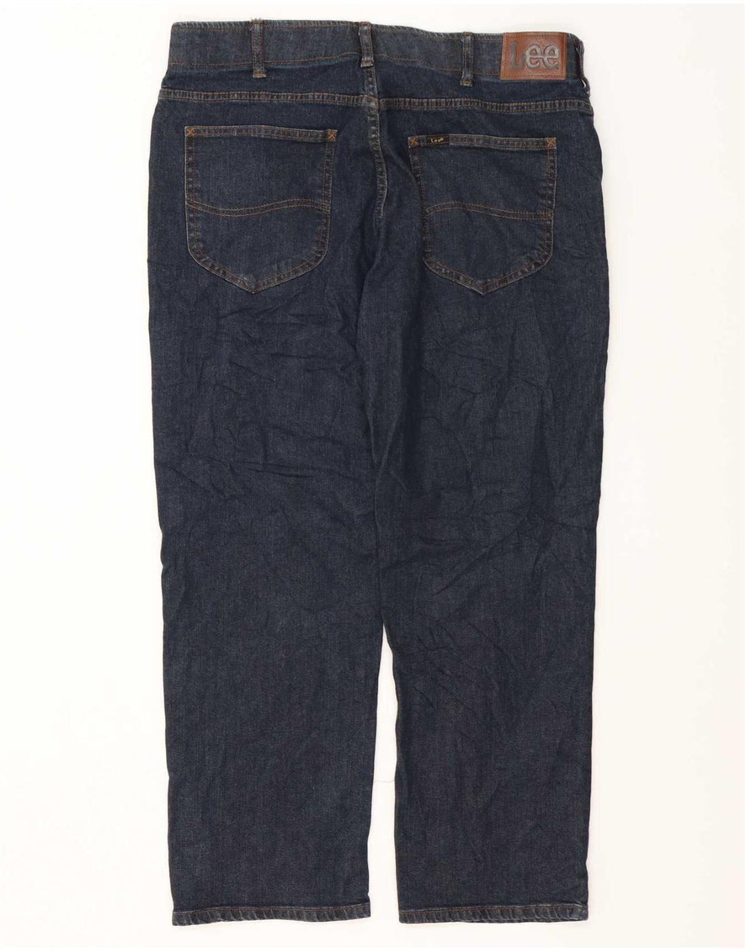 Lee Mens Extreme Motion Straight Jeans W36 L29 Azul Marinho Algodão