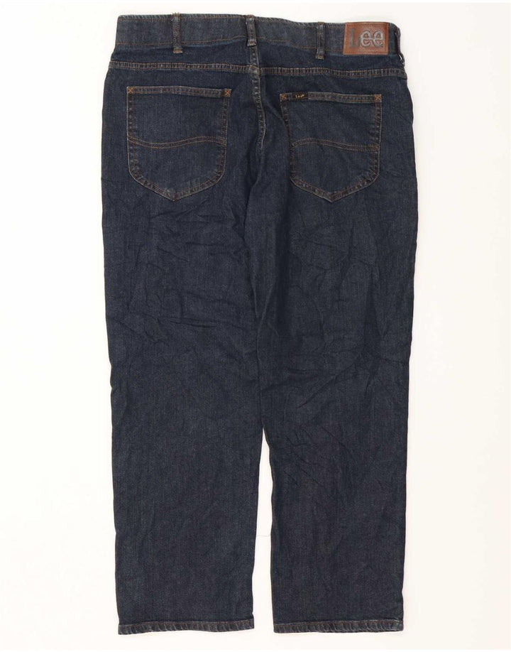 Lee Mens Extreme Motion Straight Jeans W36 L29 Azul Marinho Algodão