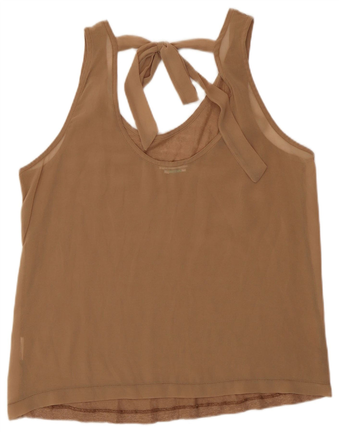 Colete feminino Benetton UK 12 linho bege médio