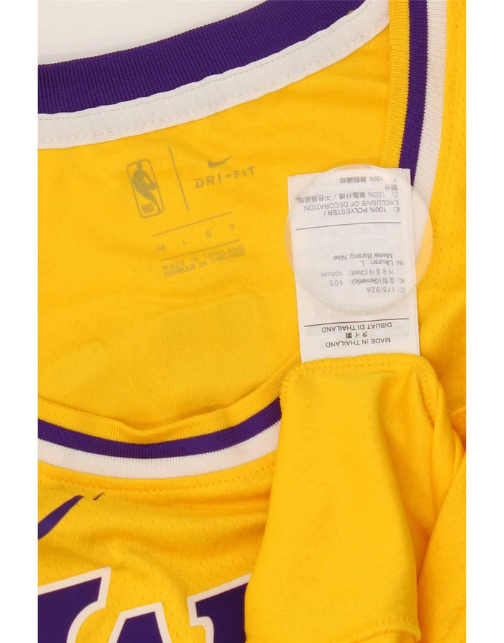 Nike Mens Lakers Graphic Vest Top Grande Poliéster Amarelo