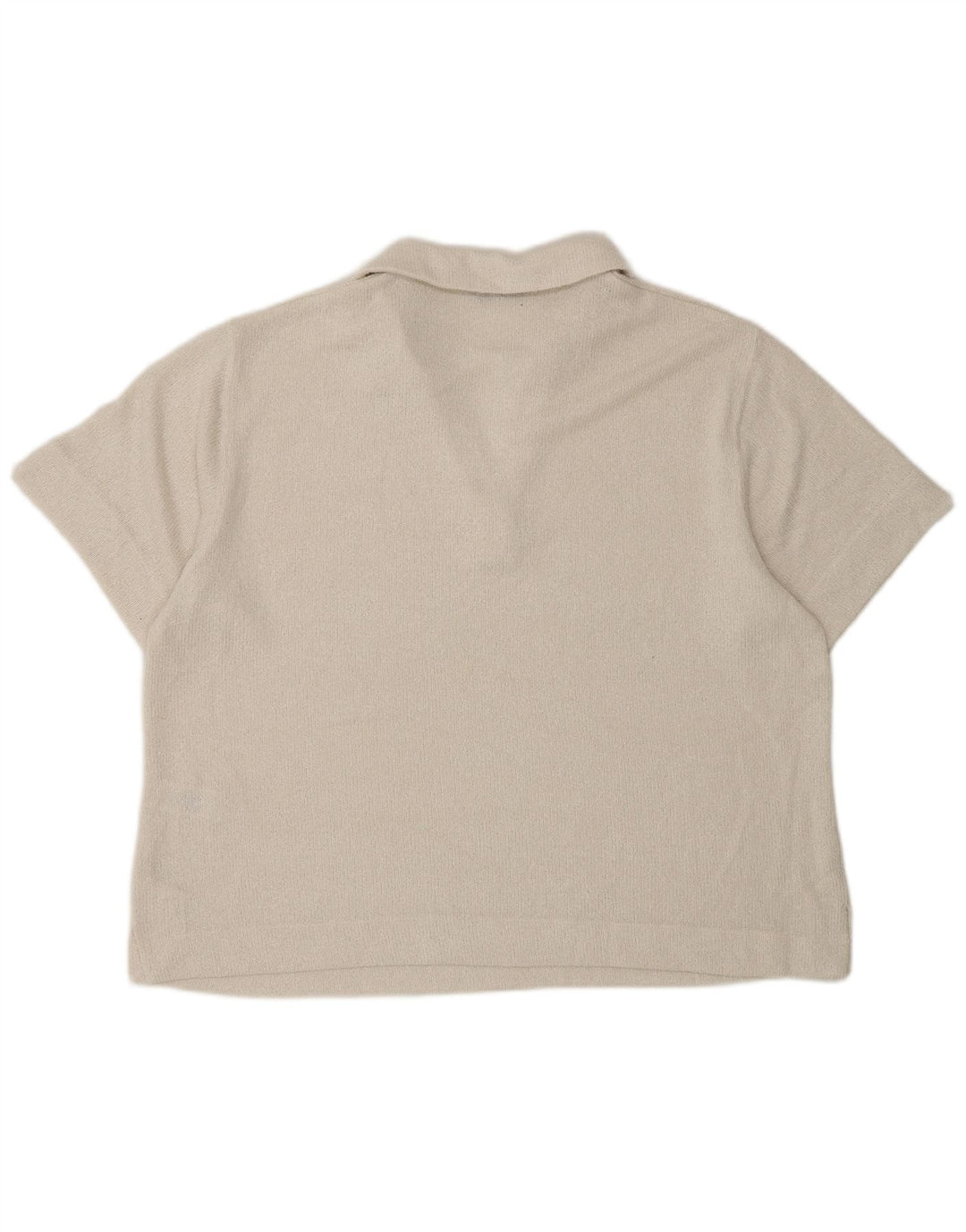Camisa pólo feminina Marks & Spencer Reino Unido 16 grande poliéster branco